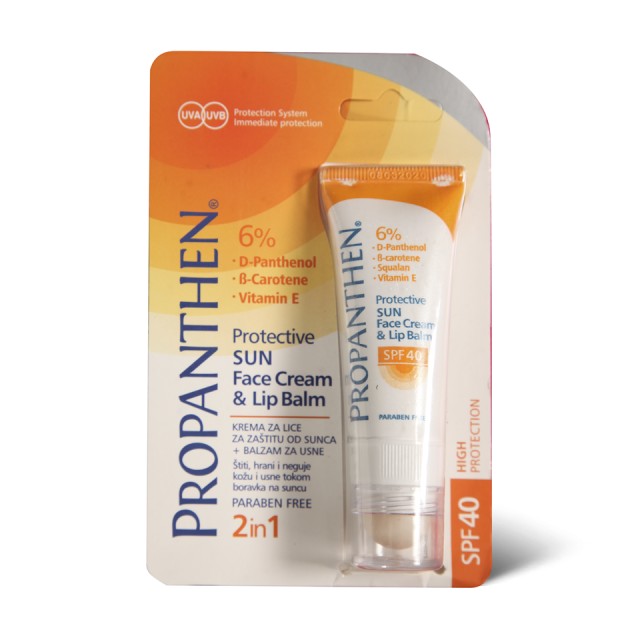 TOP TEN PROPANTHEN SUN FACE KREM SPF 40 I LIP BALM SPF 20 - Online Apoteka TOP TEN PROPANTHEN SUN FACE KREM SPF 40 I LIP BALM SPF 20